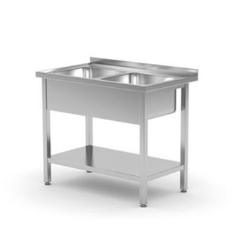 Kétmedencés Mosogató Polccal